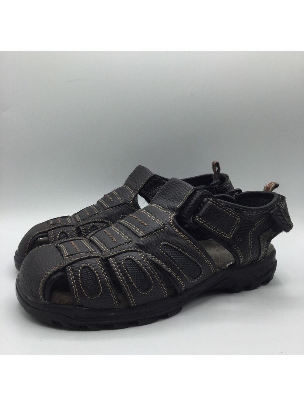WRANGLER Pennington Brown Faux Leather Fisherman Sandals Size 7